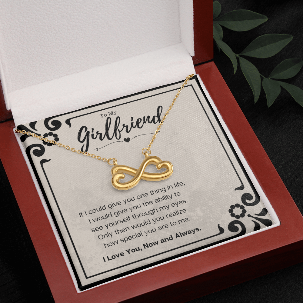 Boyfriend To Girlfriend Birthday Gift Message Card Jewelry Endless Love Necklace, Heartwarming Mothers Day Present From Boyfriend, Girlfriend Anniversary Valentines Day Gift For Her by Best Gifts 305