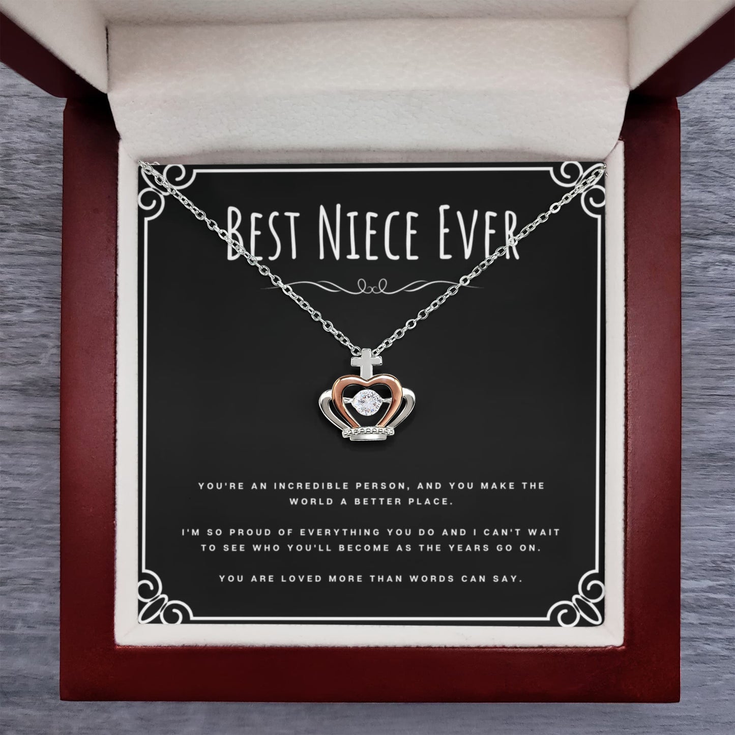 Best Niece Ever Gift From Aunt Crown Pendant Necklace Jewelry Birthday Present Christmas Gifts For Niece by Best Gifts 305