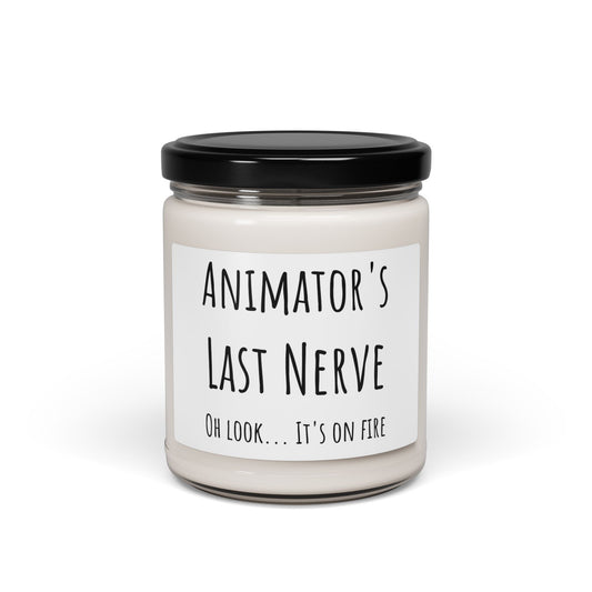 Funny Scented Soy Candle, Stress Relief Gift, Home Decor, Unique Candle for Animators, Creative Gift Idea, Last Nerve Candle by Best Gifts 305