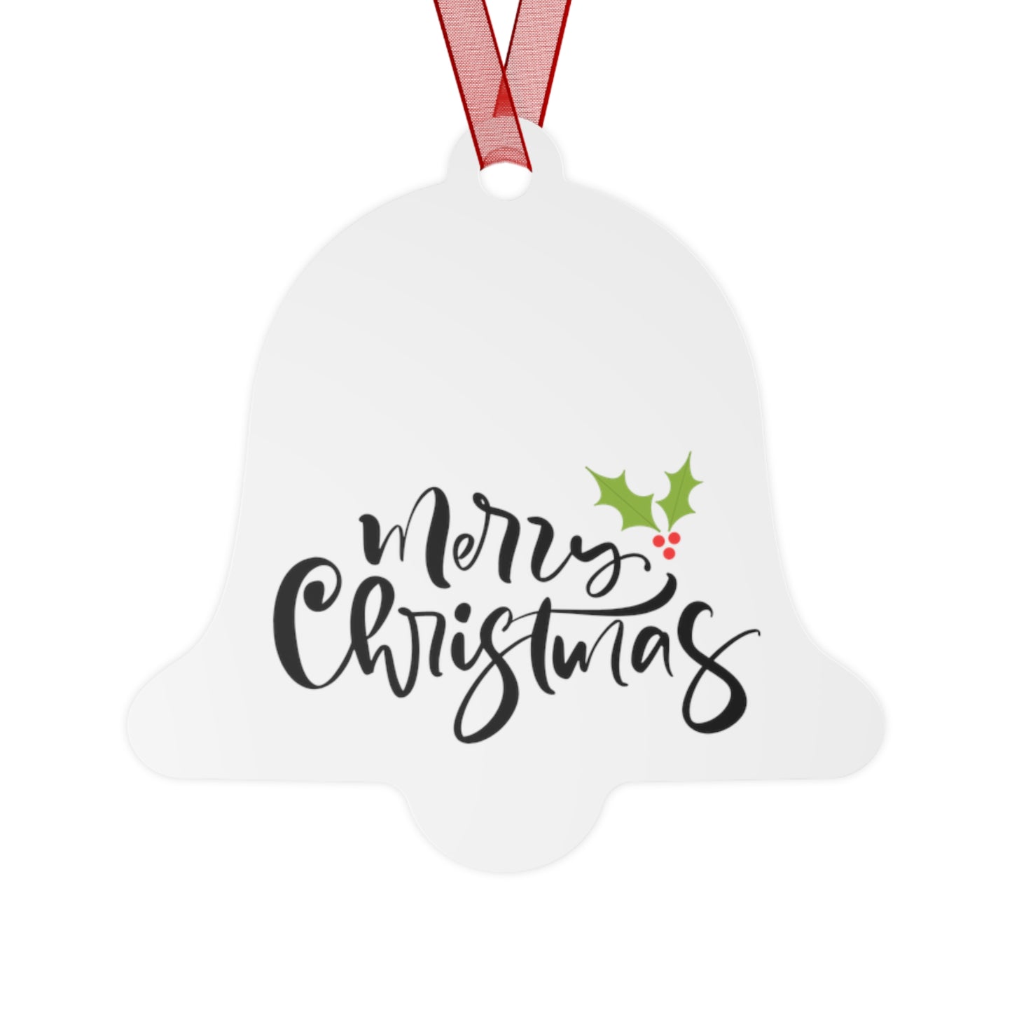 Merry Christmas Ornament Gift – Metal Holiday Decoration for Her – Festive Double-Sided Keepsake