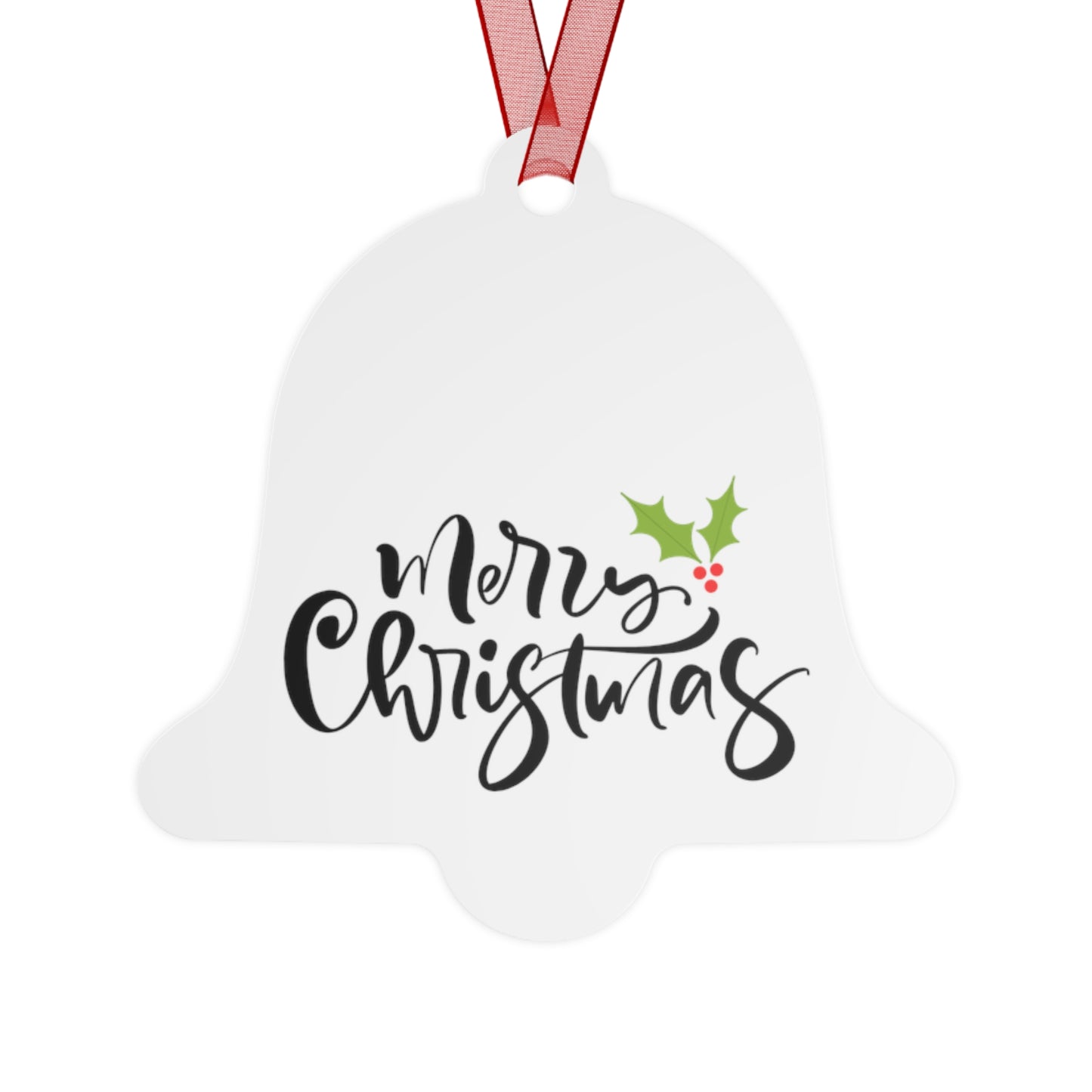 Merry Christmas Ornament Gift – Metal Holiday Decoration for Her – Festive Double-Sided Keepsake