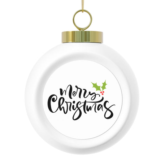 Merry Christmas Globe Ornament Gift for Her – Vintage Ceramic Holiday Decoration
