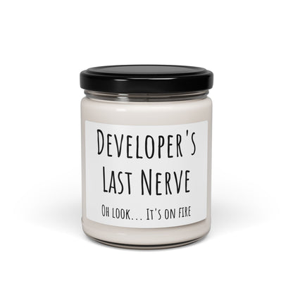Developer's Last Nerve Scented Soy Candle - Fun Gift for Programmers, Office Decor, Relaxation, Home Fragrance, Unique Candle Idea by Best Gifts 305