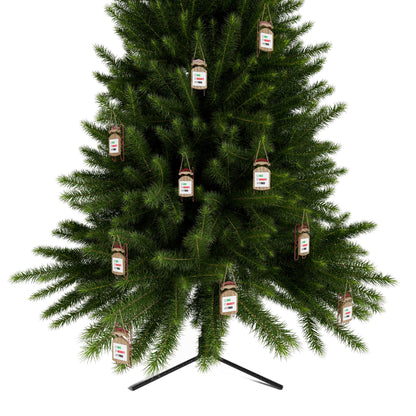 Funny Christmas Sled Ornament – “I Tried” Holiday Décor Gift with Twine – MDF Hanging Decoration