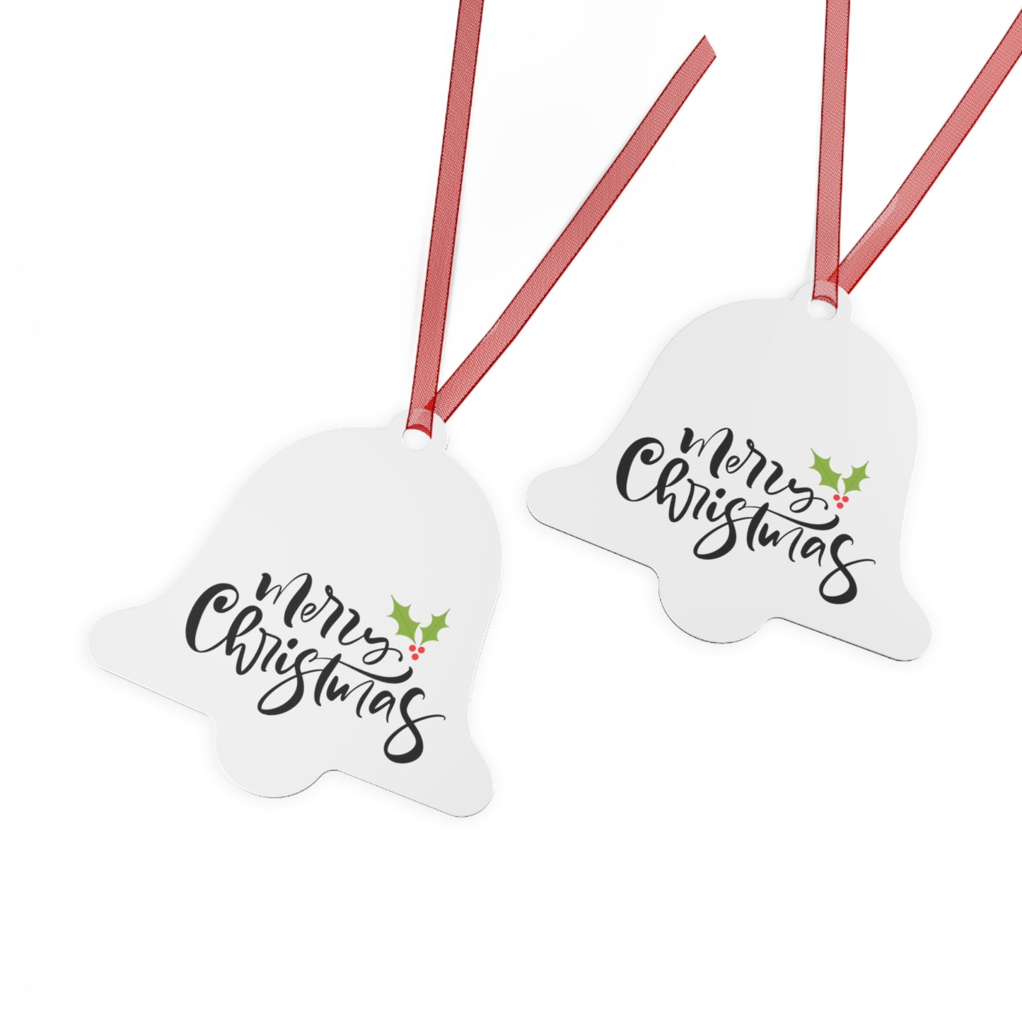 Merry Christmas Ornament Gift – Metal Holiday Decoration for Her – Festive Double-Sided Keepsake