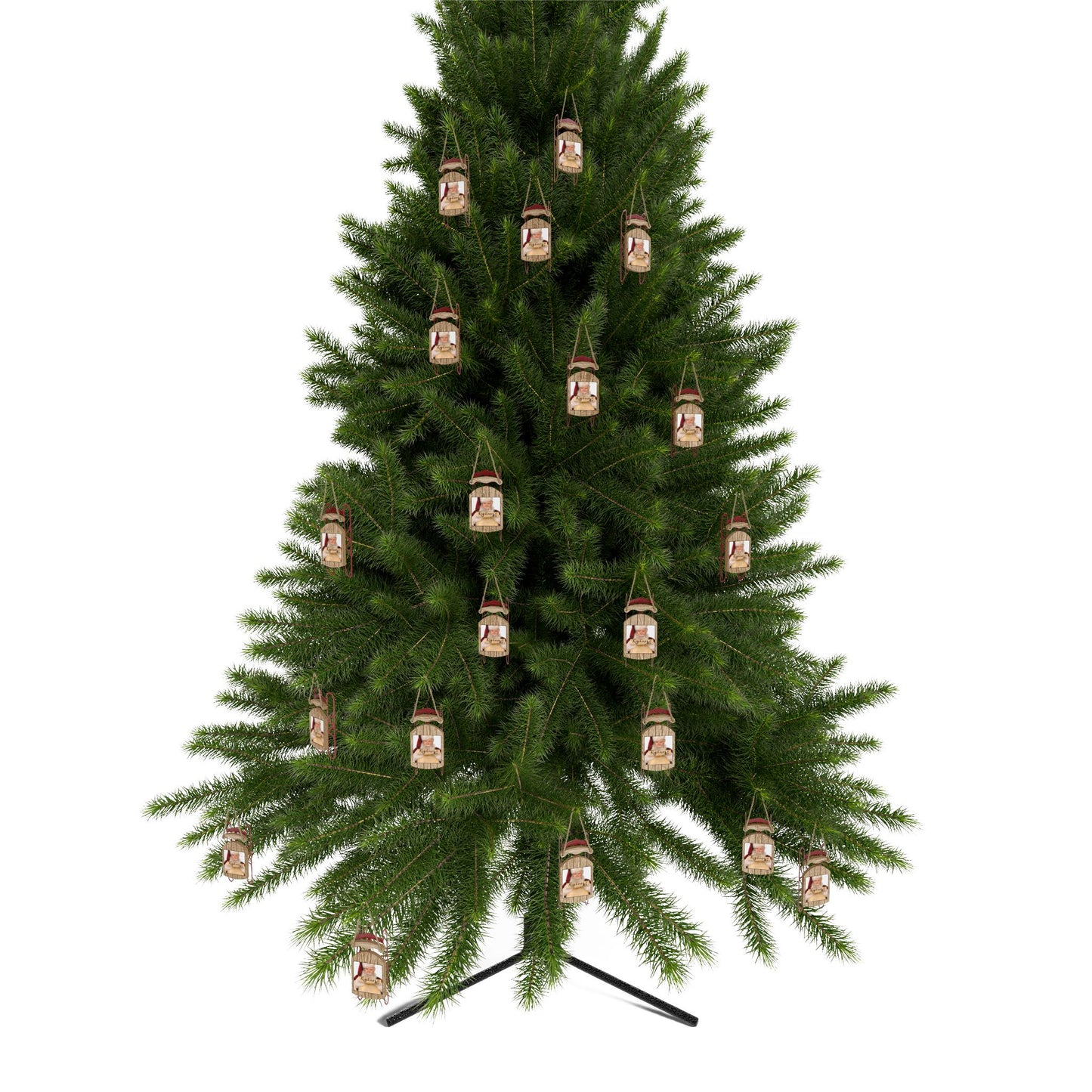 Funny Santa Naughty List Ornament – Wooden Sled Christmas Decoration with Twine – Gifts for Him, Dad, Grandpa, Boyfriend, Men – Santa Claus Gag Gift from Wife, Mom or Daughter – 2.1" x 4.6" by Best Gifts 305