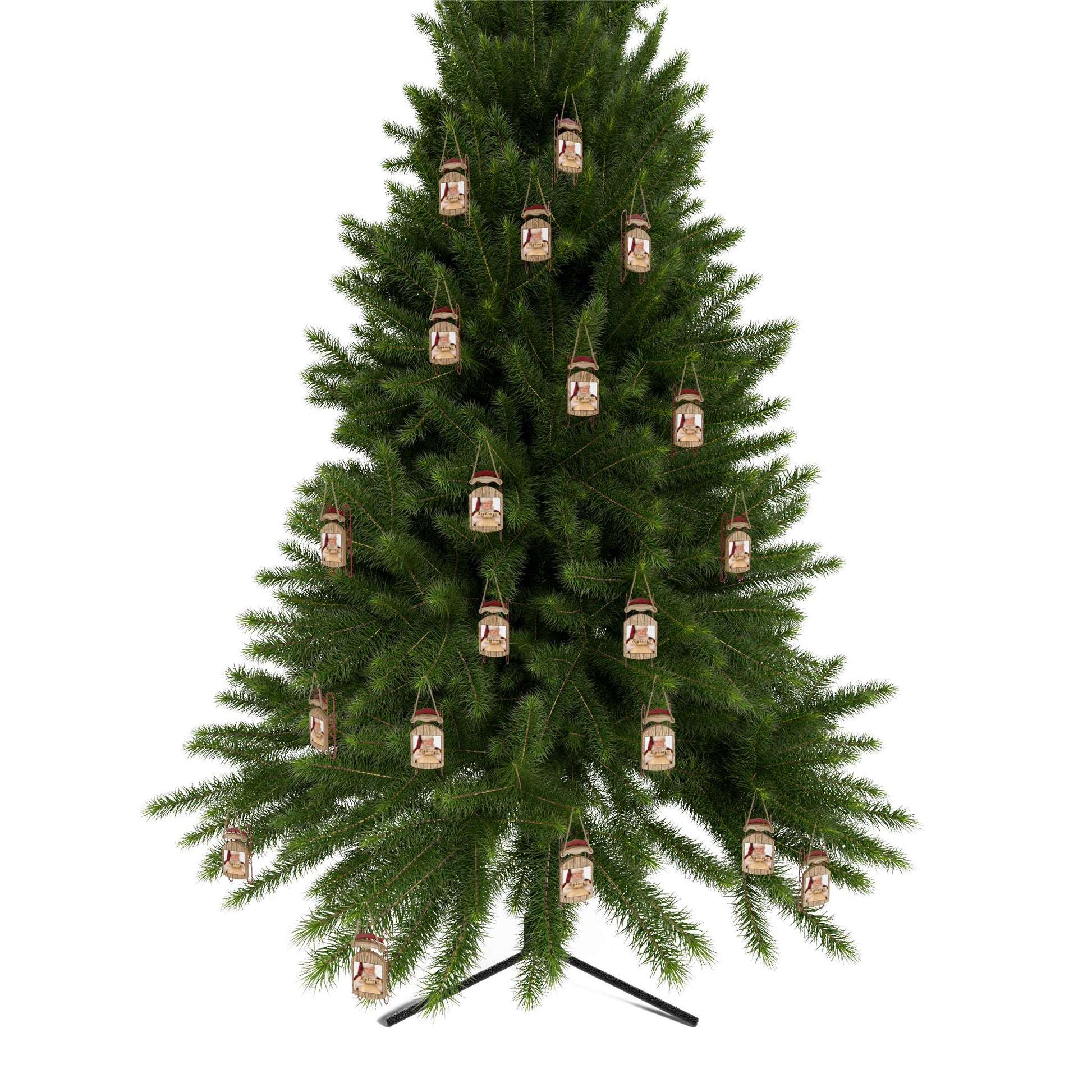 Funny Santa Naughty List Ornament – Wooden Sled Christmas Decoration with Twine – Gifts for Him, Dad, Grandpa, Boyfriend, Men – Santa Claus Gag Gift from Wife, Mom or Daughter – 2.1" x 4.6" by Best Gifts 305