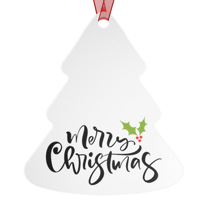 Merry Christmas Ornament Gift – Metal Holiday Decoration for Her – Festive Double-Sided Keepsake