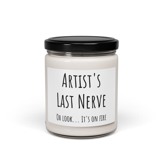 Artist's Last Nerve Scented Soy Candle | Relaxing Home Décor, Gift for Artists, Unique Candle, Aromatherapy, Funny Office Gift by Best Gifts 305