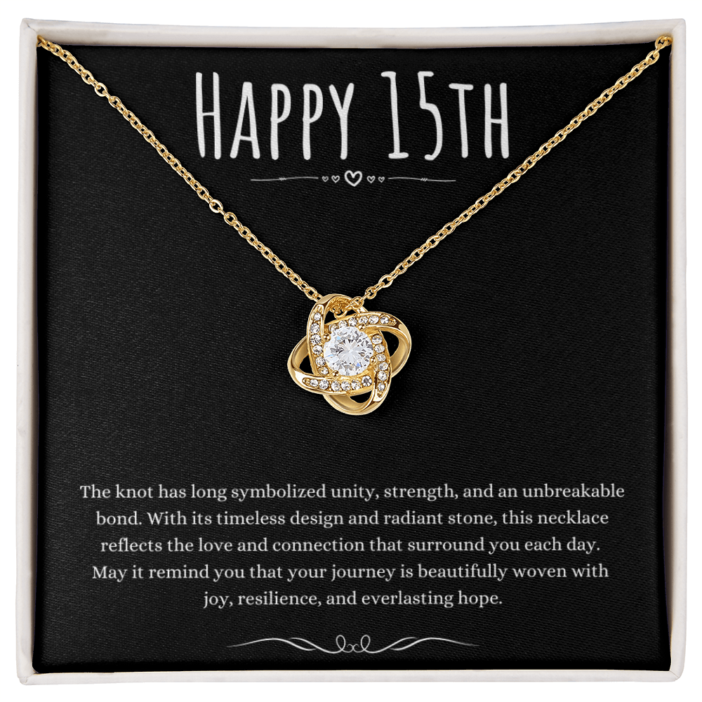 Best Gifts 305-15th Birthday Girl Love Knot Necklace Gift