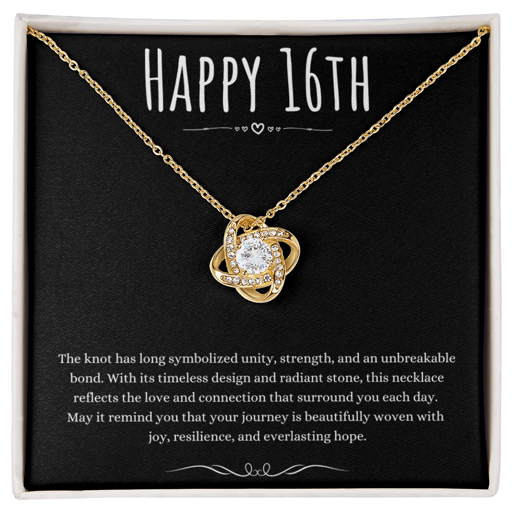 Best Gifts 305-16th Birthday Girl Love Knot Necklace Gift