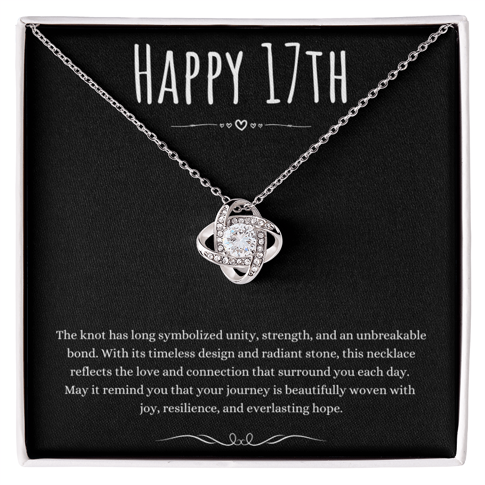 Best Gifts 305-17th Birthday Girl Love Knot Necklace Gift