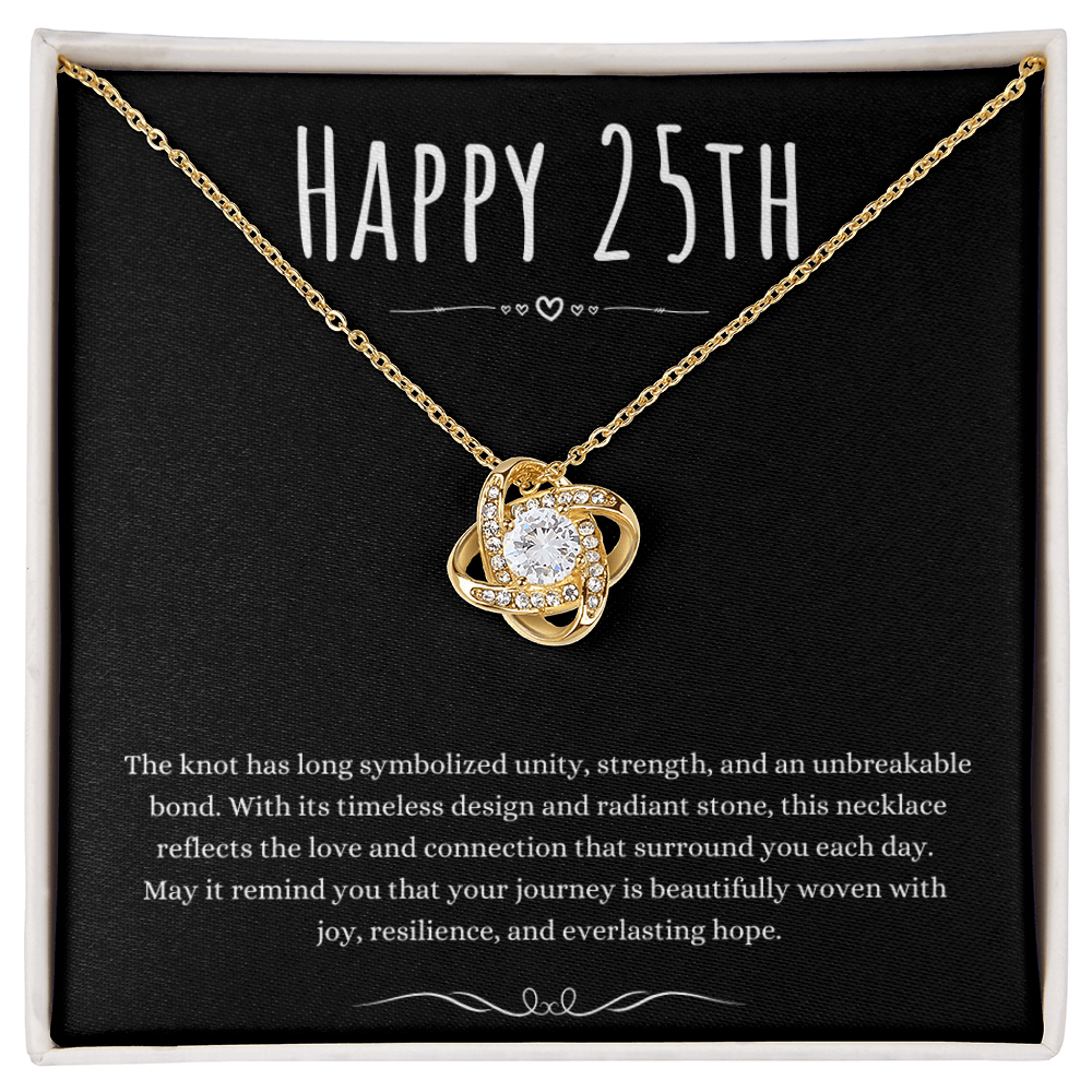 Best Gifts 305-25th Birthday Gift for Her Love Knot Necklace