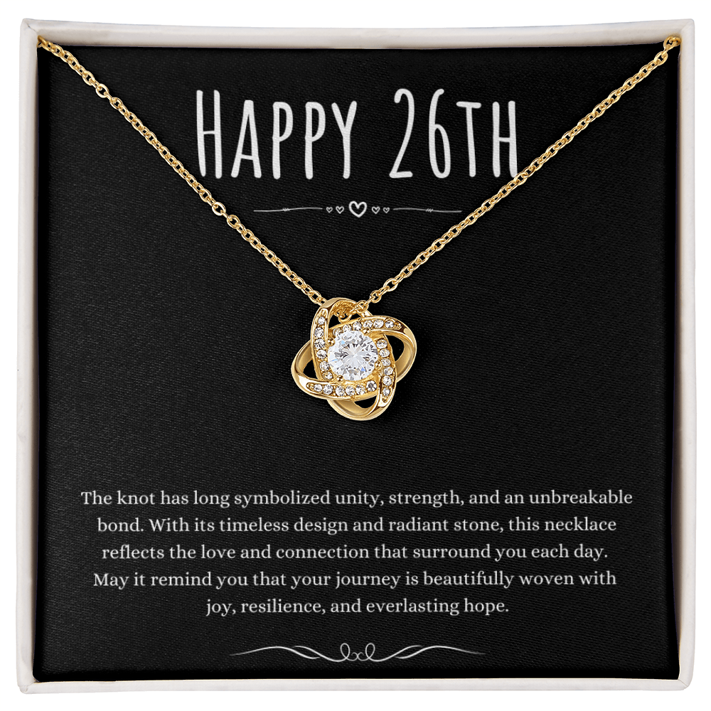 Best Gifts 305-26th Birthday Love Knot Necklace for Her
