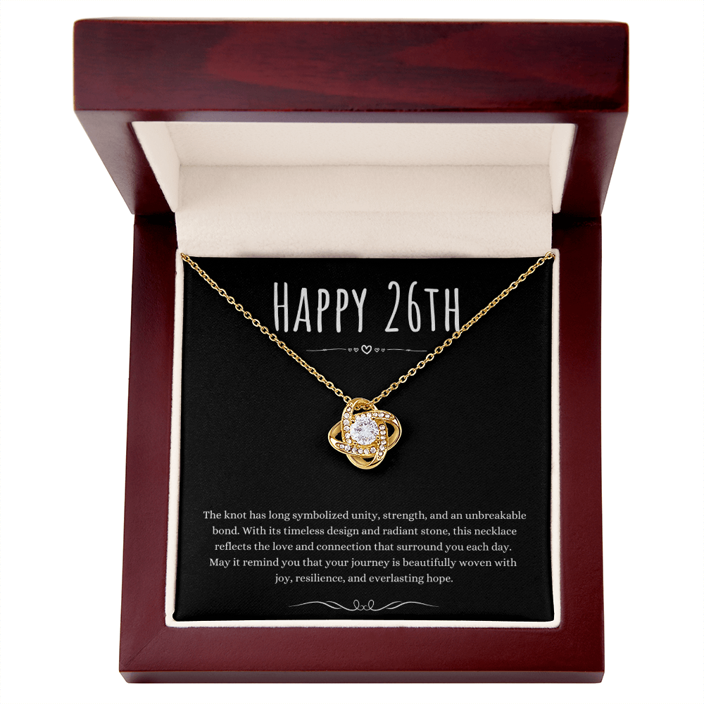 Best Gifts 305-26th Birthday Love Knot Necklace for Her