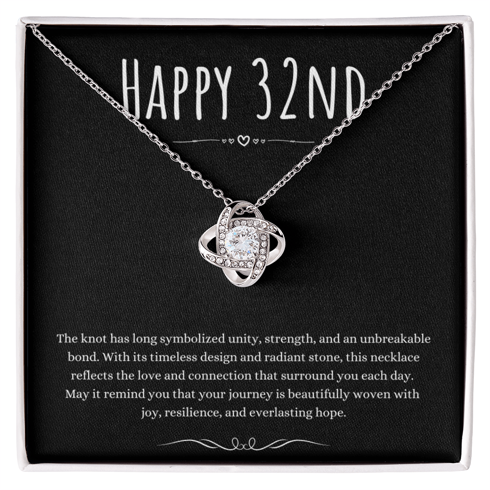 Best Gifts 305-32nd Birthday Love Knot Necklace Gift for Her