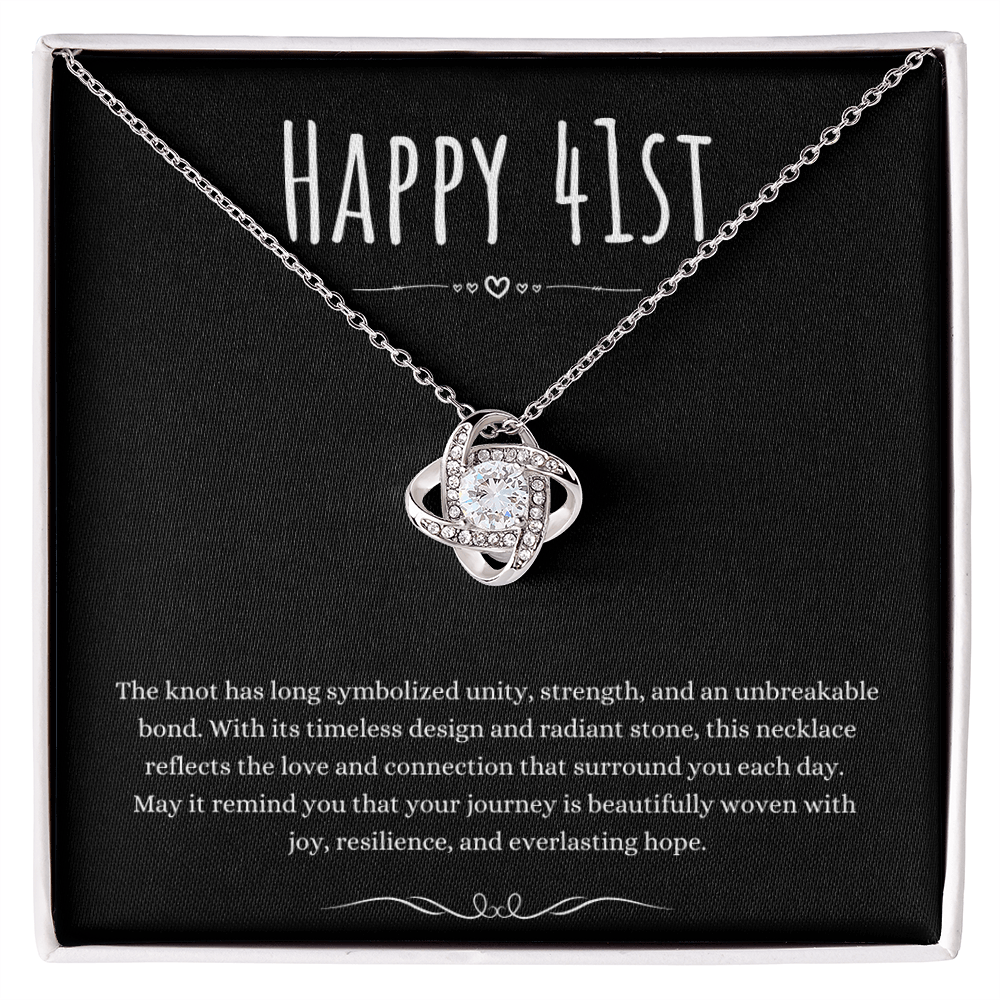 Best Gifts 305-41st Birthday Love Knot Necklace Gift for Her
