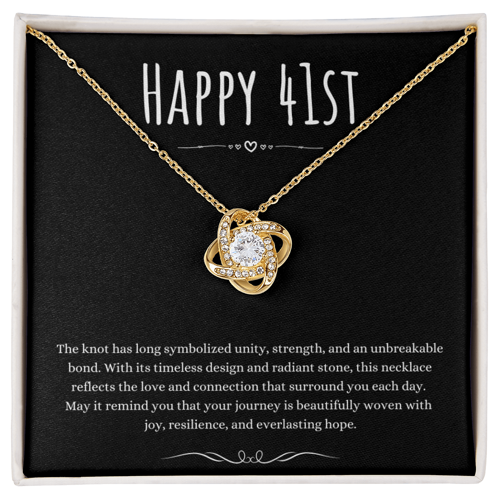 Best Gifts 305-41st Birthday Love Knot Necklace Gift for Her