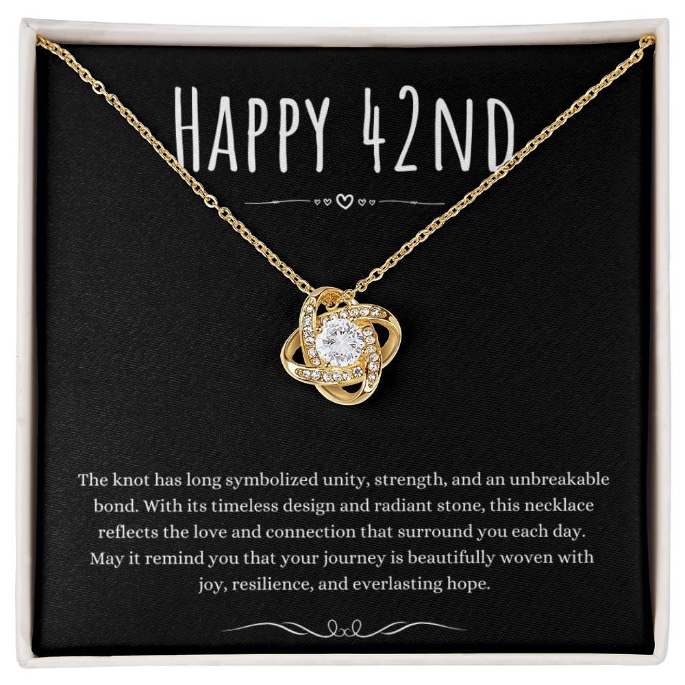 Best Gifts 305-42nd Birthday Love Knot Necklace Gift for Her