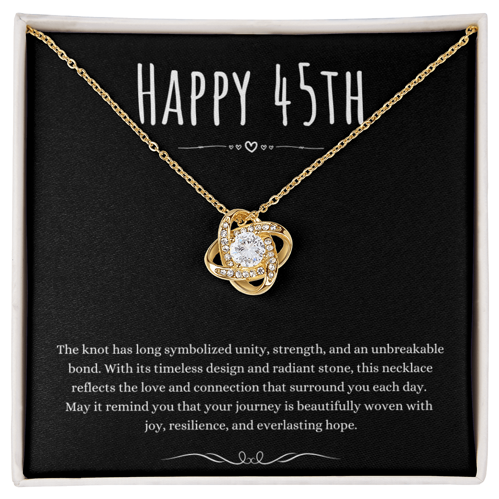 Best Gifts 305-45th Birthday Love Knot Necklace Gift for Her