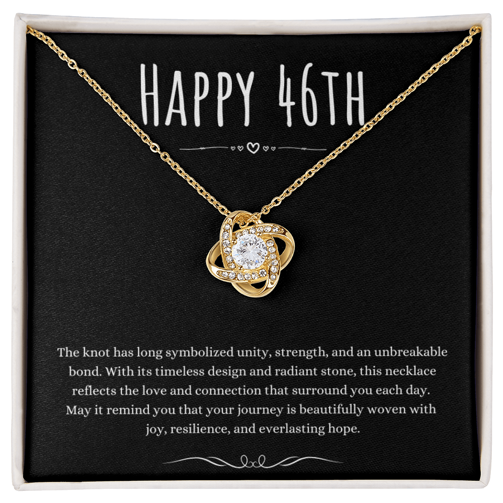 Best Gifts 305-46th Birthday Love Knot Necklace Gift for Her