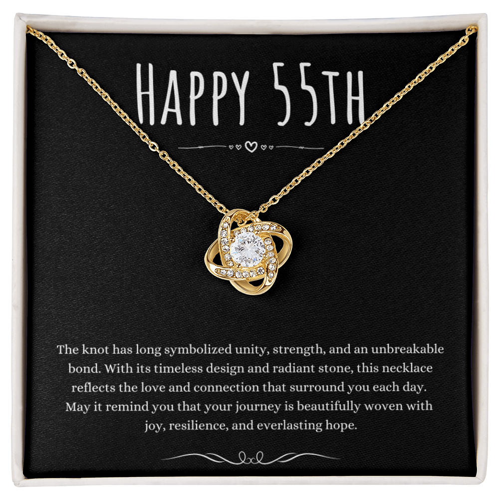 Best Gifts 305-55th Birthday Gift for Her Love Knot Necklace Jewelry