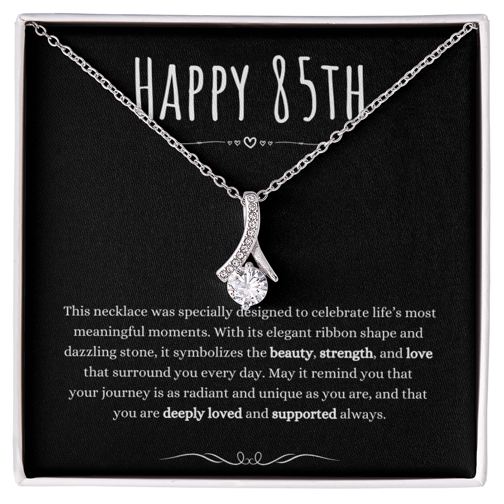 Best Gifts 305-85th Birthday Ribbon Necklace for Her Elegant Jewelry Gift