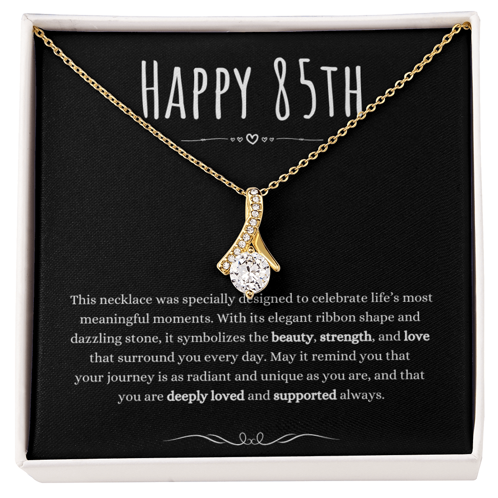 Best Gifts 305-85th Birthday Ribbon Necklace for Her Elegant Jewelry Gift