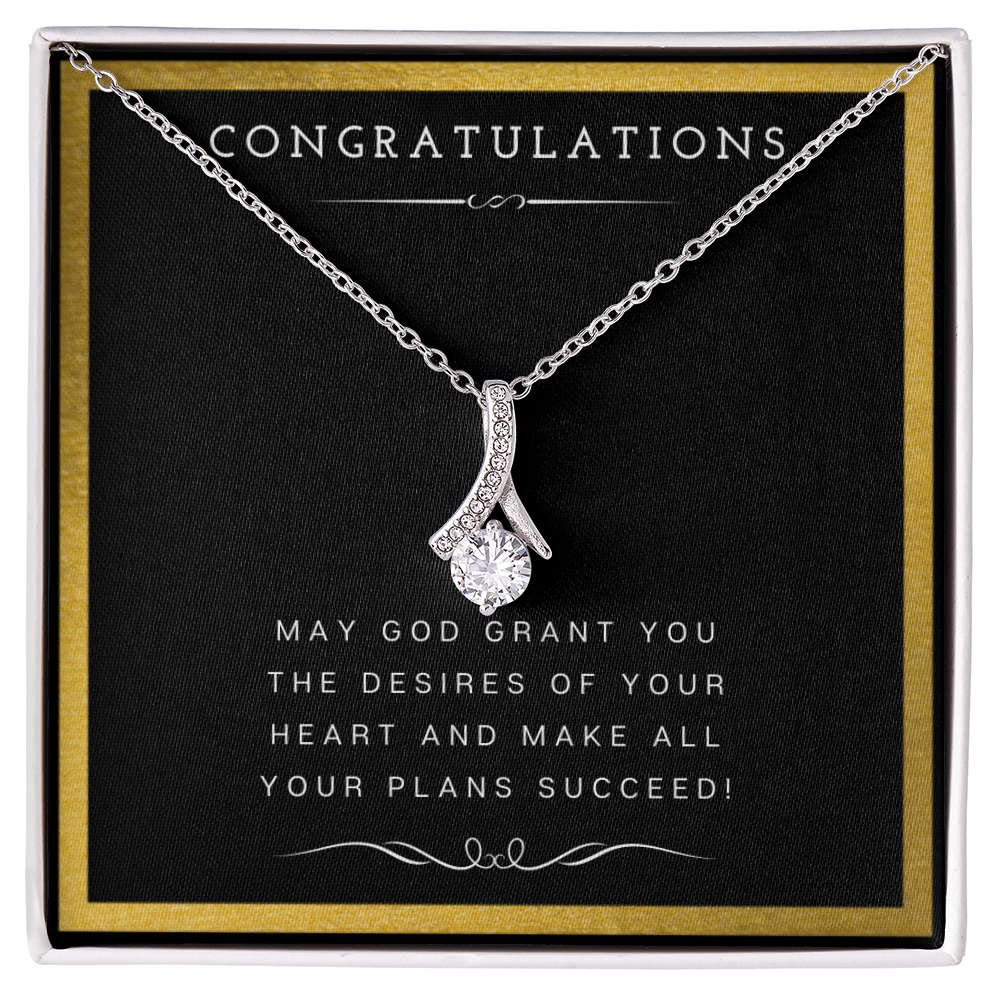 Best Gifts 305-Alluring Beauty Necklace with Religious Blessing Card for Her