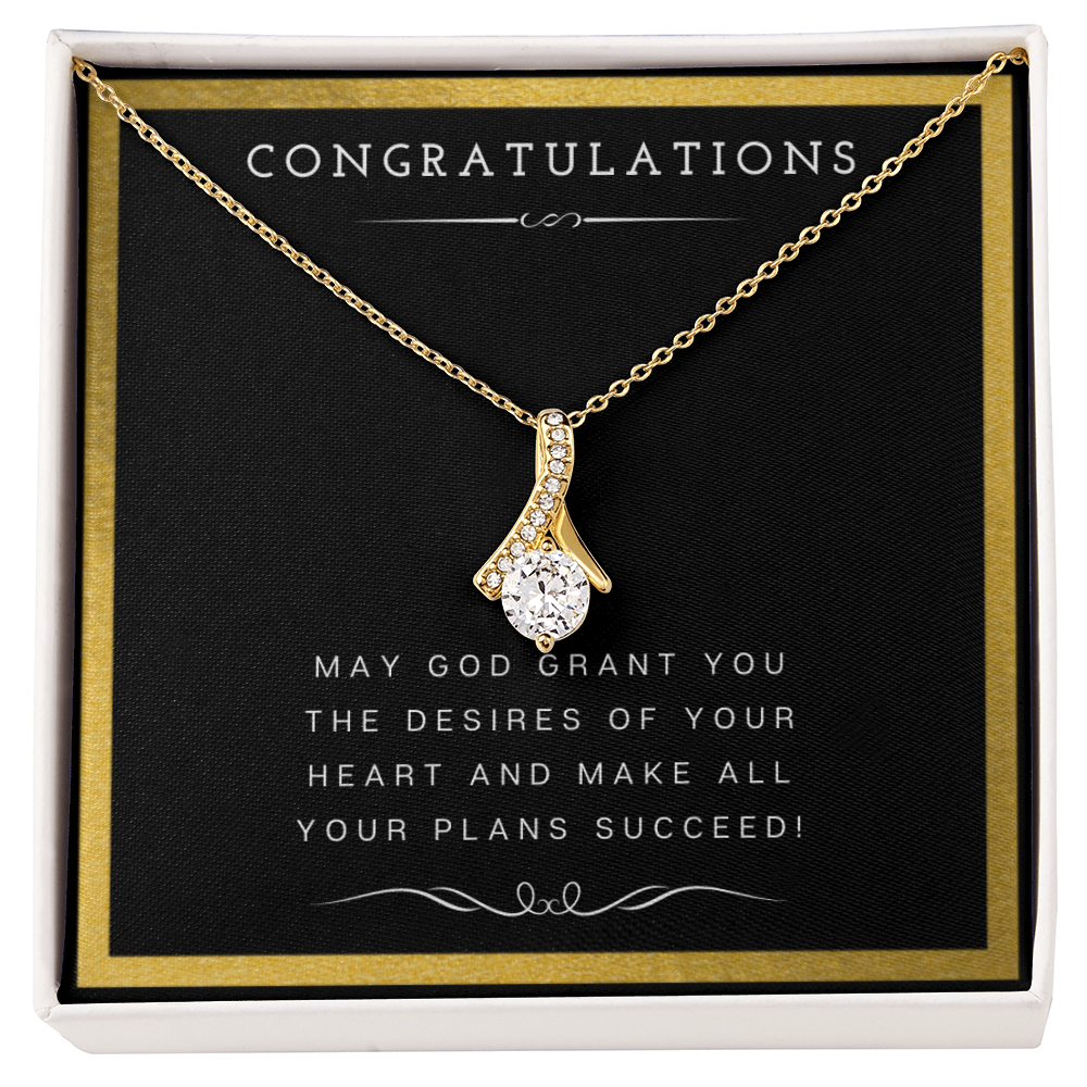 Best Gifts 305-Alluring Beauty Necklace with Religious Blessing Card for Her