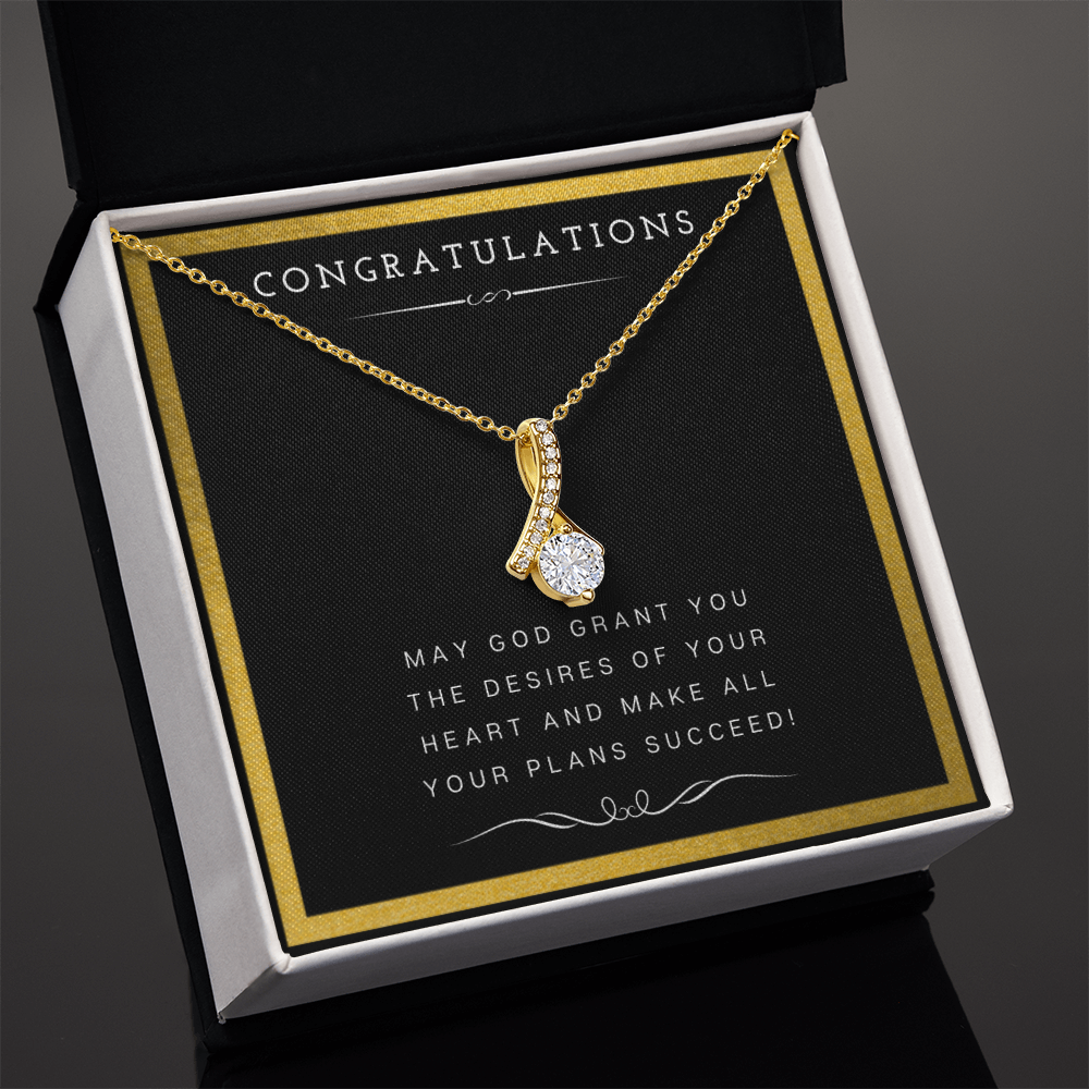 Best Gifts 305-Alluring Beauty Necklace with Religious Blessing Card for Her