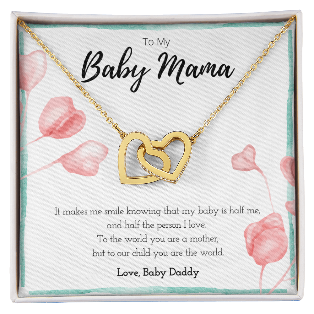 Best Gifts 305-Baby Mama Interlocking Hearts Necklace Gift from Baby Daddy