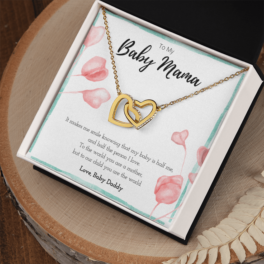 Best Gifts 305-Baby Mama Interlocking Hearts Necklace Gift from Baby Daddy