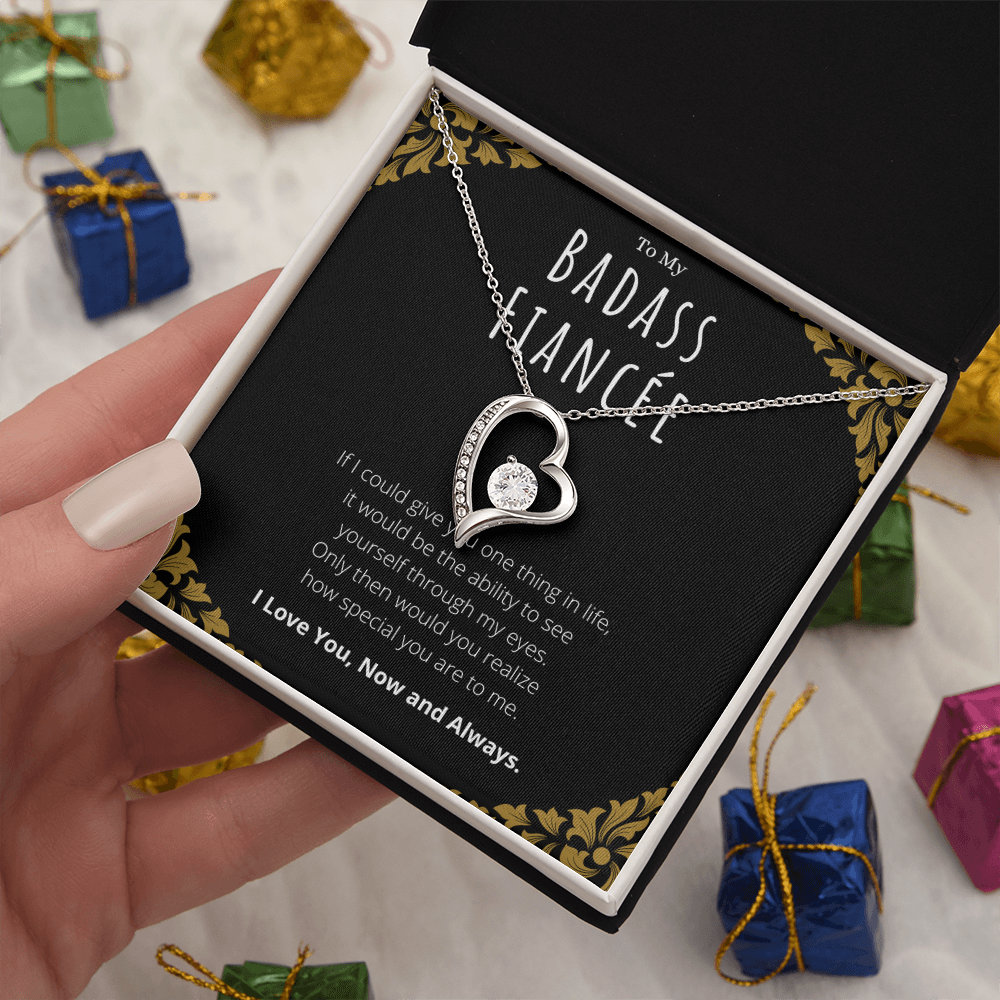 Best Gifts 305-Badass Fiancée Forever Love Necklace Gift from Fiancé