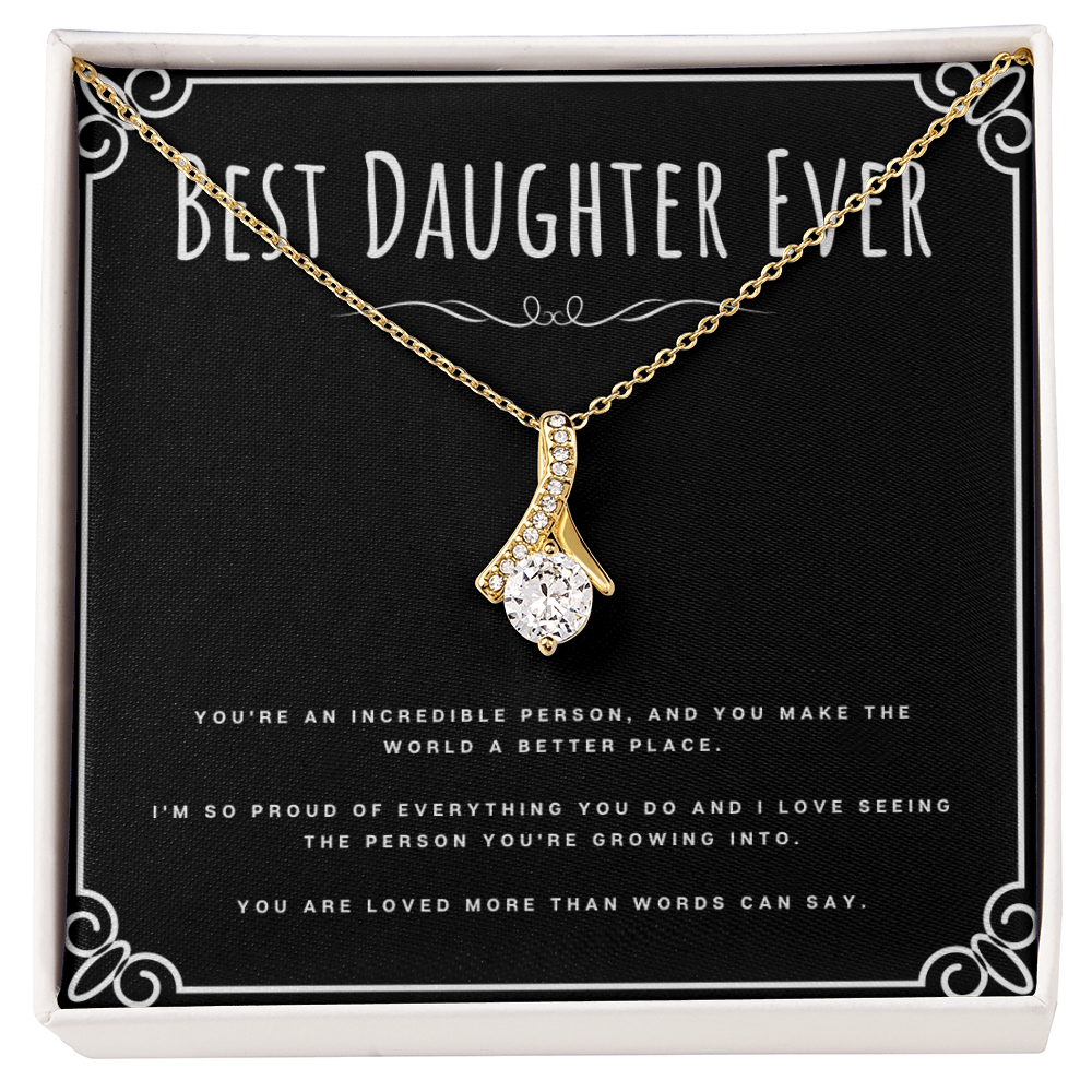 Best Gifts 305-Best Daughter Ever Necklace Inspirational Gift from Parents