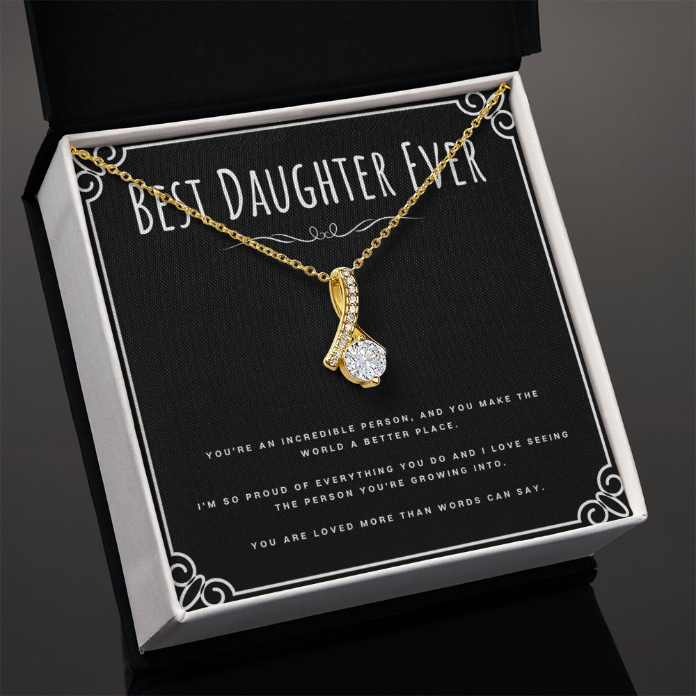 Best Gifts 305-Best Daughter Ever Necklace Inspirational Gift from Parents