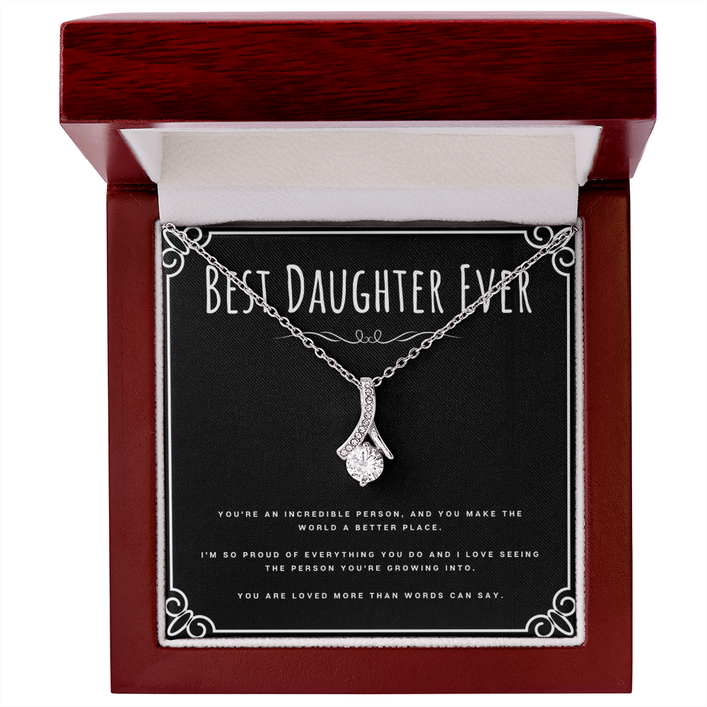 Best Gifts 305-Best Daughter Ever Necklace Inspirational Gift from Parents