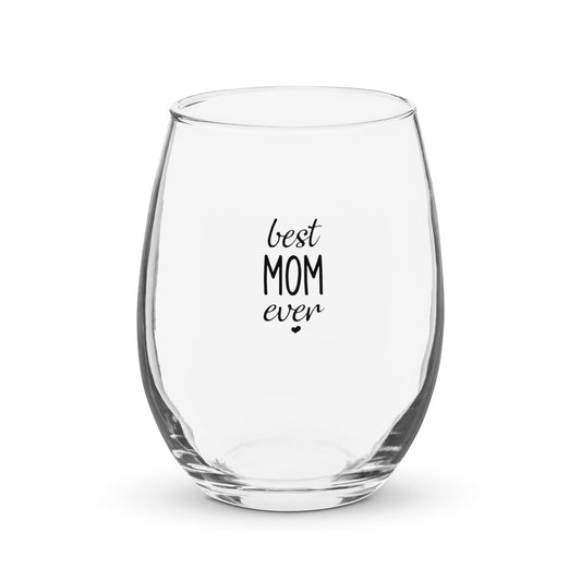 Best Gifts 305-Best Mom Ever Stemless Wine Glass Gift for Mother’s Day