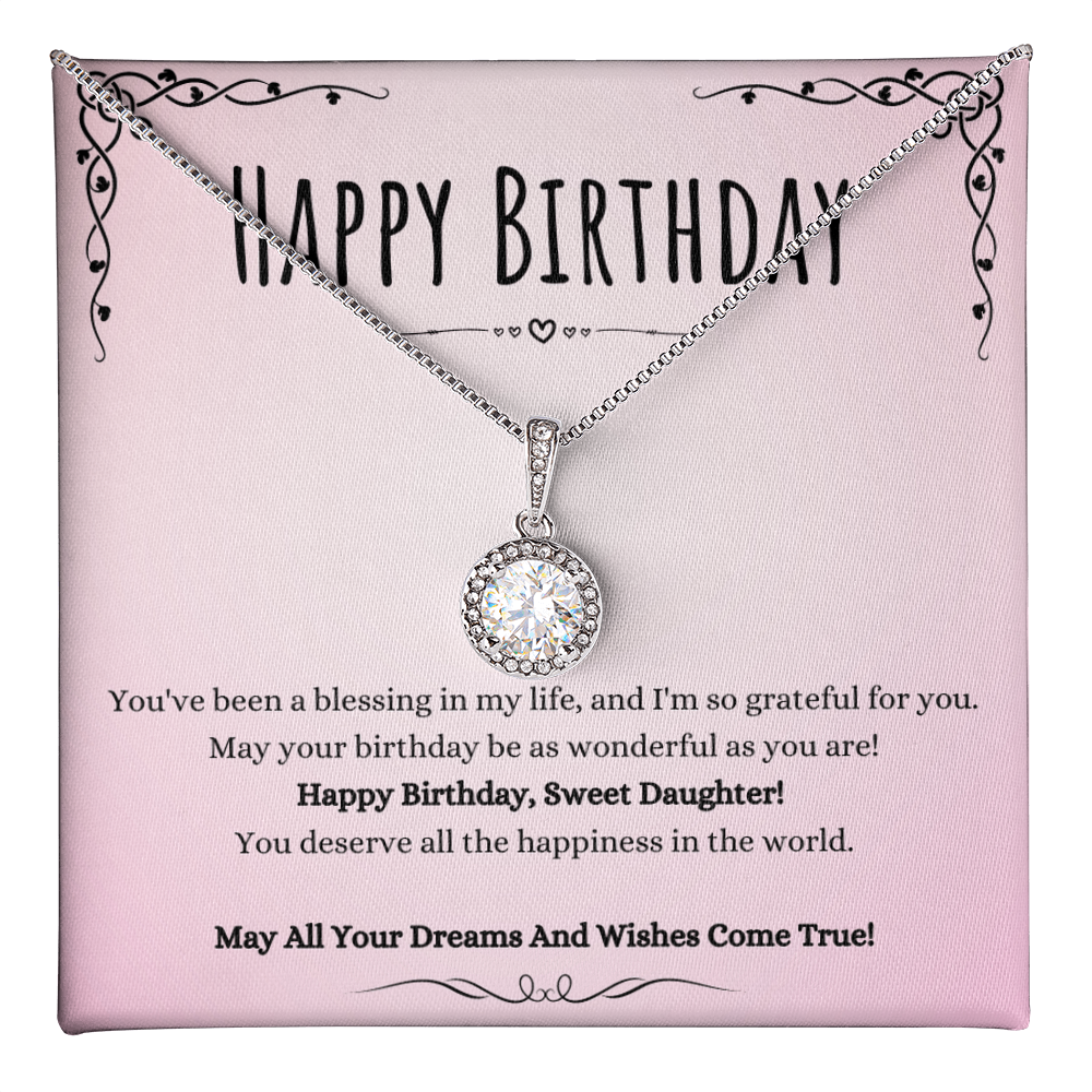 Best Gifts 305-Birthday Gift for Daughter Eternal Hope Necklace with Message Card from Mom or Dad