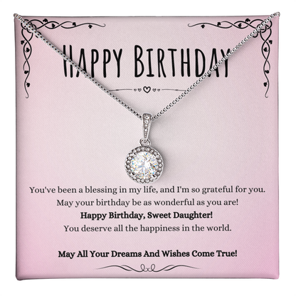 Best Gifts 305-Birthday Gift for Daughter Eternal Hope Necklace with Message Card from Mom or Dad