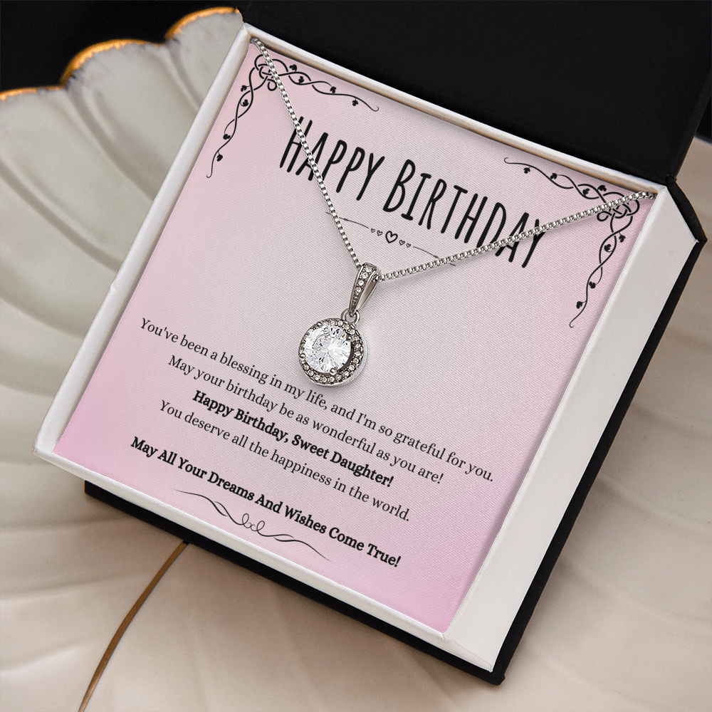 Best Gifts 305-Birthday Gift for Daughter Eternal Hope Necklace with Message Card from Mom or Dad