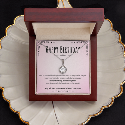 Best Gifts 305-Birthday Gift for Daughter Eternal Hope Necklace with Message Card from Mom or Dad