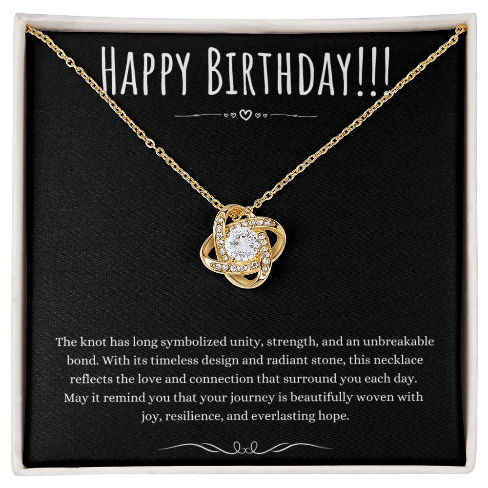 Best Gifts 305-Birthday Love Knot Necklace for Her Elegant Jewelry Gift