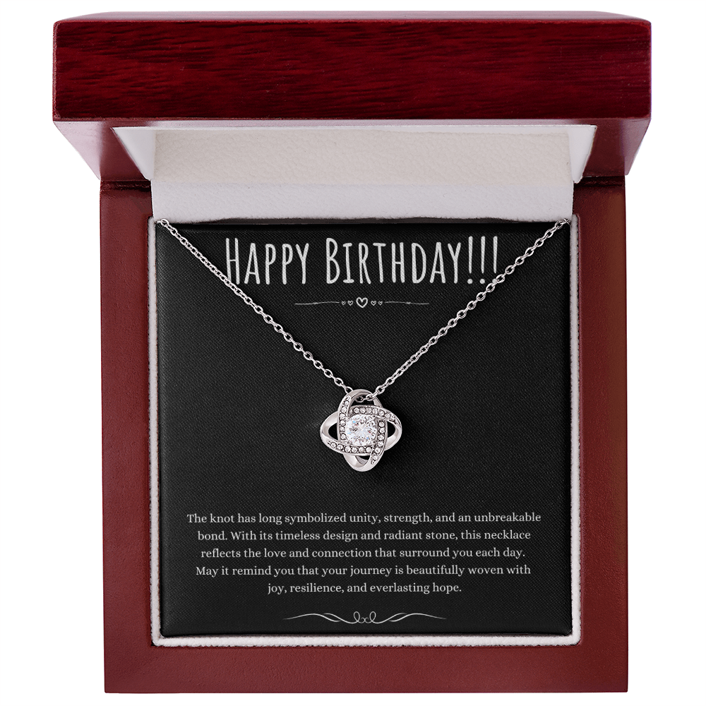 Best Gifts 305-Birthday Love Knot Necklace for Her Elegant Jewelry Gift
