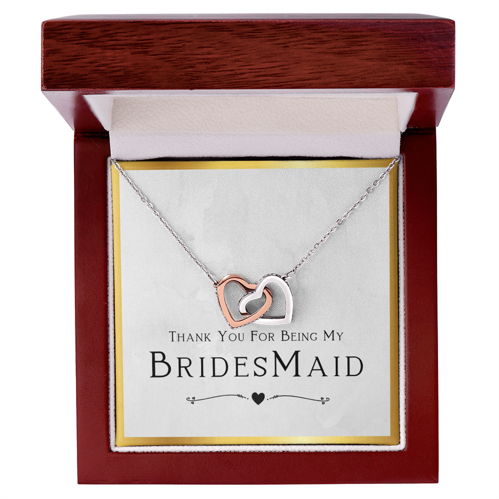 Best Gifts 305-Bridesmaid Necklace Gift – Interlocking Hearts CZ