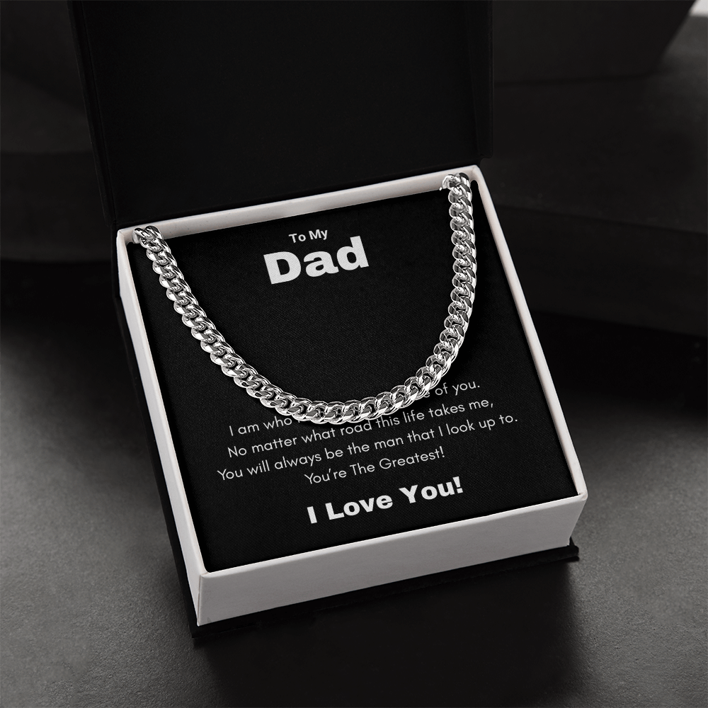 Best Gifts 305-Dad Cuban Link Necklace – Meaningful Gift from Kids