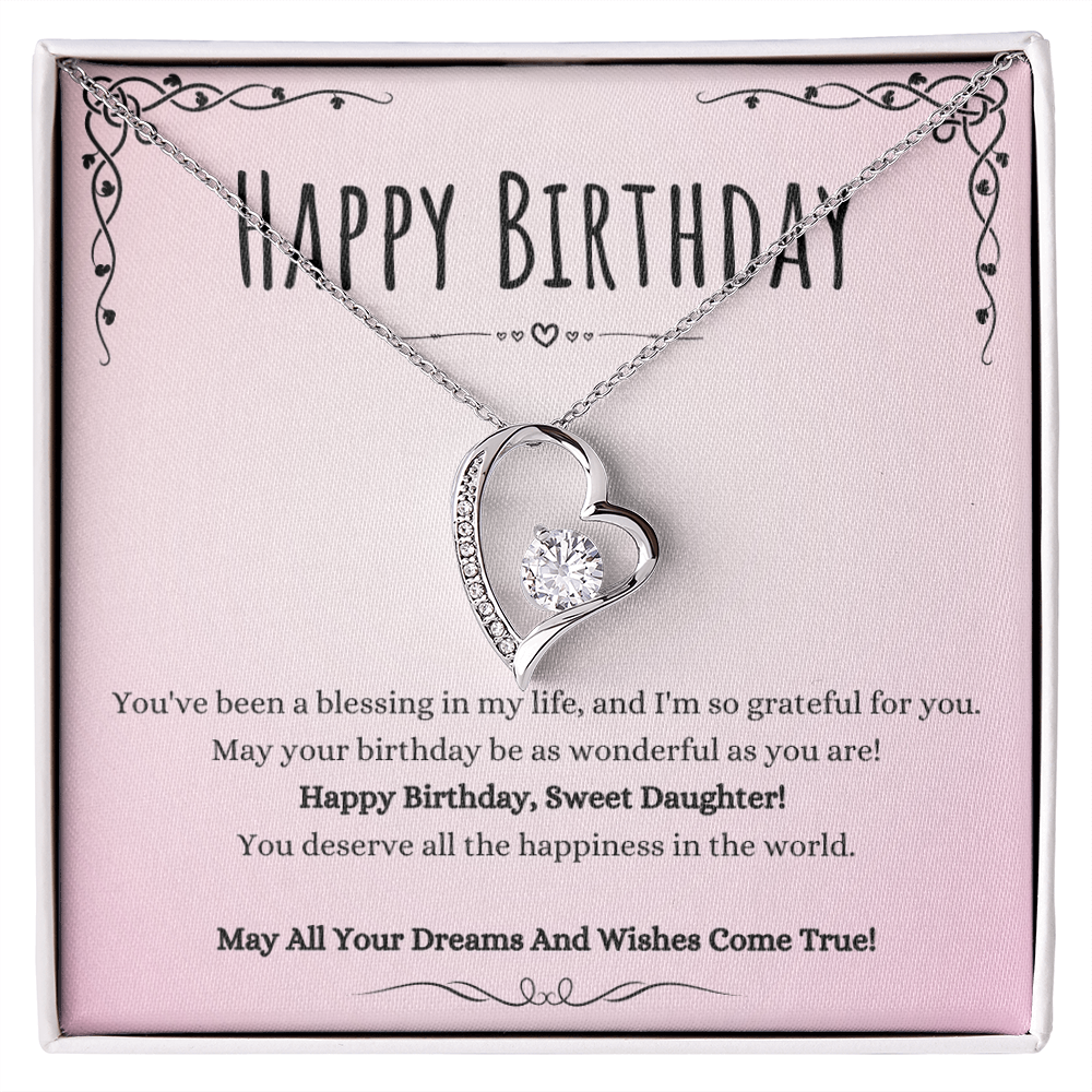 Best Gifts 305-Daughter Birthday Heart Necklace Gift from Mom or Dad