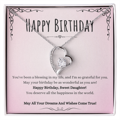 Best Gifts 305-Daughter Birthday Heart Necklace Gift from Mom or Dad