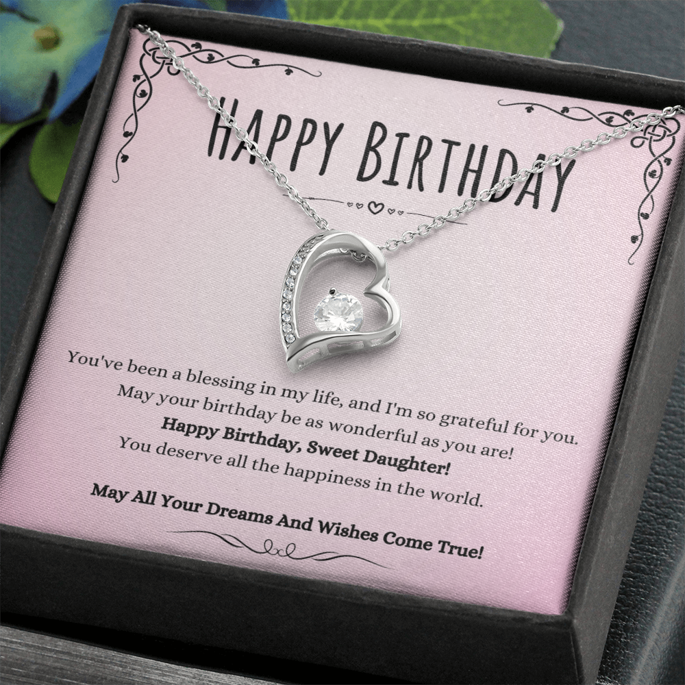 Best Gifts 305-Daughter Birthday Heart Necklace Gift from Mom or Dad