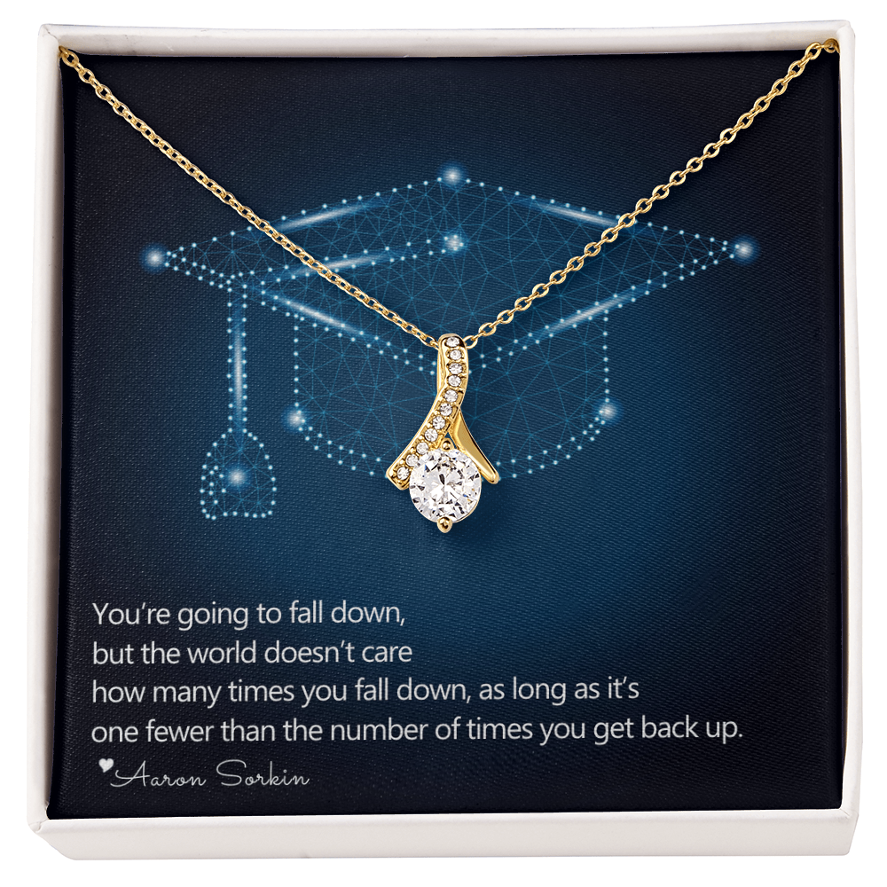 Best Gifts 305-Daughter Graduation Necklace Gift with Inspirational Quote from Mom or Dad